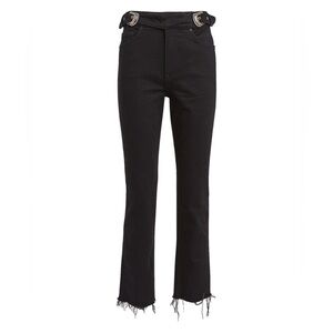 NWOT - GRLFND Zoey Belted Cropped Jeans in Black - Size 26